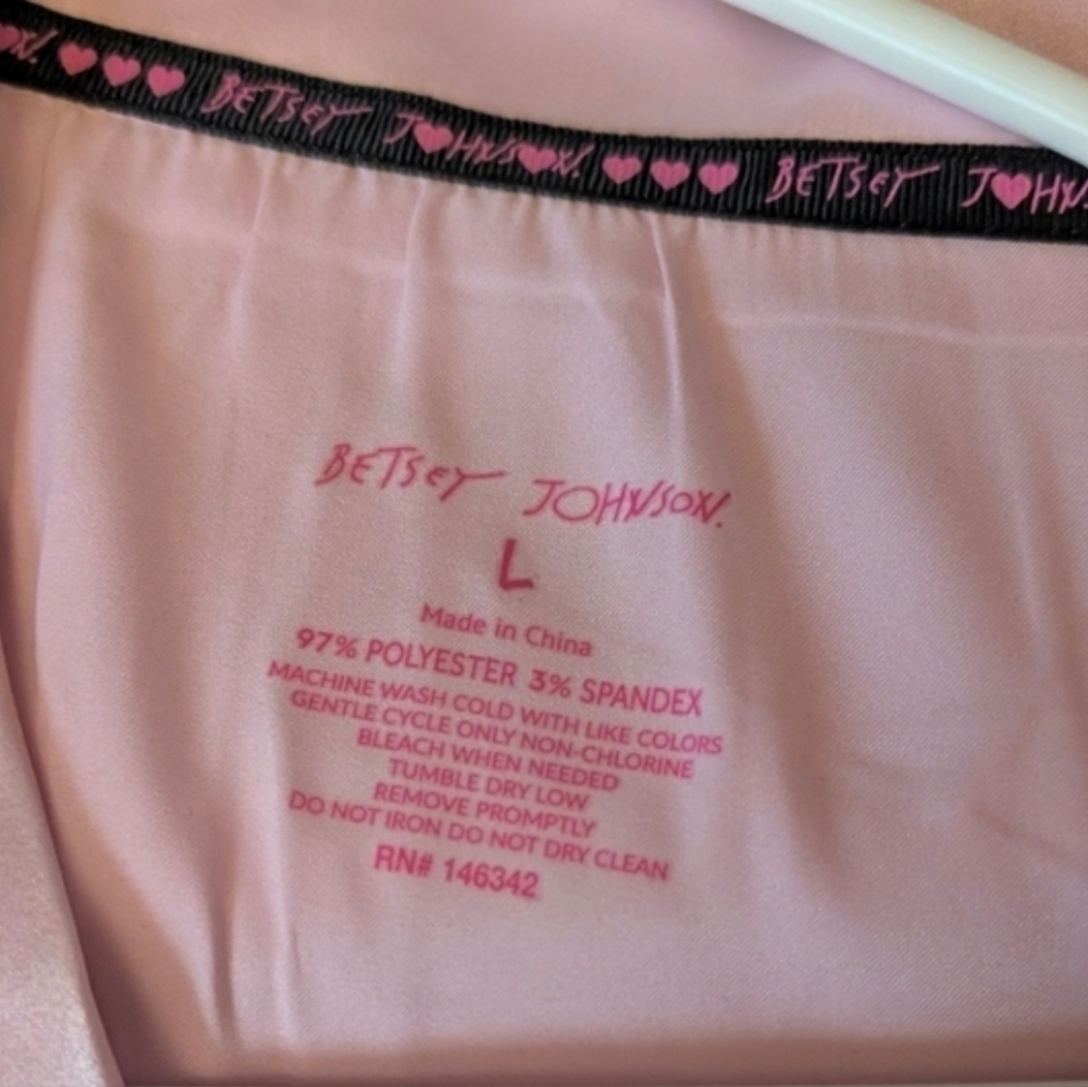 Betsey Johnson Satiny Pajamas L - Picture 5 of 6